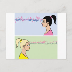 Brainwave woman postcard