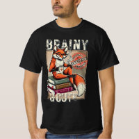 Brainy and Cute Fox Design for clever minds