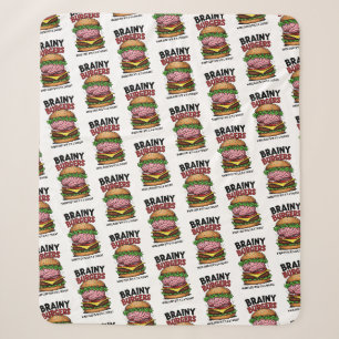 Brainy Burgers Sherpa Blanket