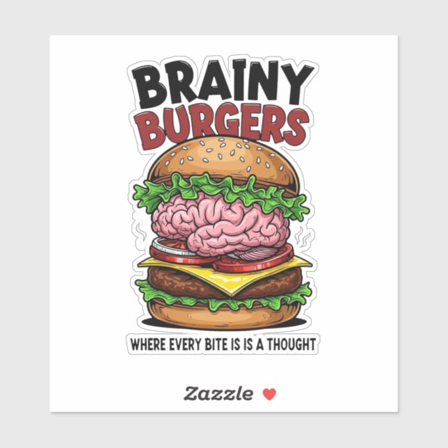 Brainy Burgers Vinyl Sticker (Sheet)