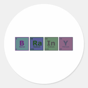 Brainy Classic Round Sticker