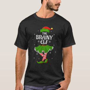 Brainy Elf Christmas Family Girls Women Elf Squad  T-Shirt