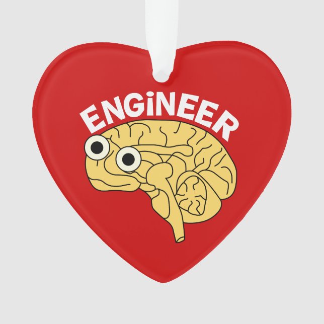 Brainy Engineer Ceramic Ornament (Front)