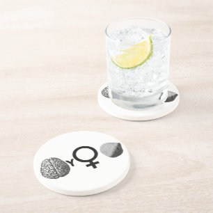 Brainy Girls Rock! Coaster