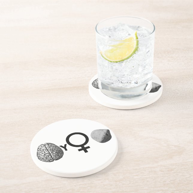 Brainy Girls Rock! Coaster (Side)