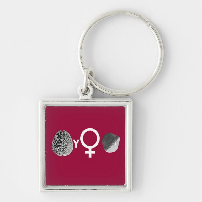 Brainy Girls Rock! Key Ring (Front)