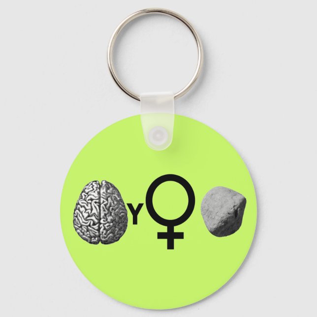 Brainy Girls Rock! Key Ring (Front)