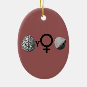 Brainy Girls Rock Rebus Word Puzzle Ceramic Ornament