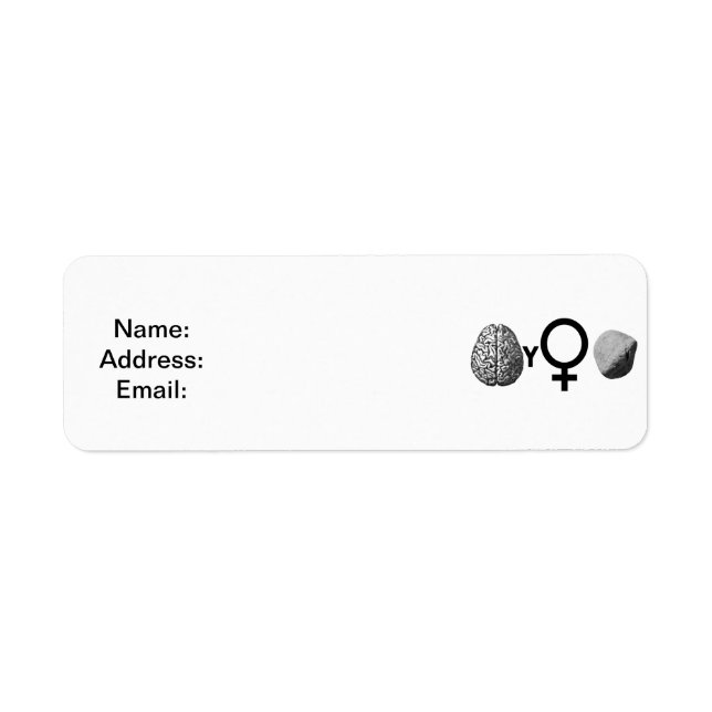 Brainy Girls Rock! Return Address Label (Front)
