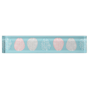 Brainy Pastel Pattern (Awesome Pastel Brains) Nameplate