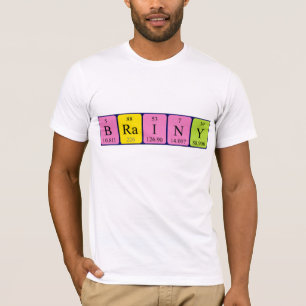 Brainy periodic table name shirt