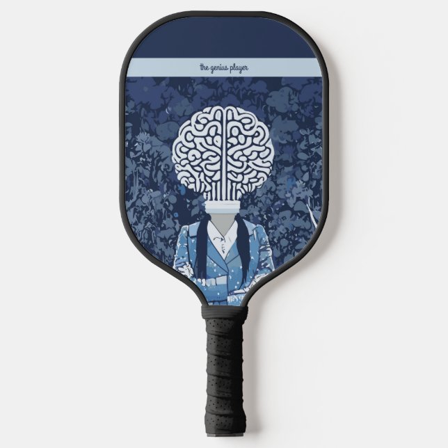 Brainy Person Pickleball Paddle (Front)