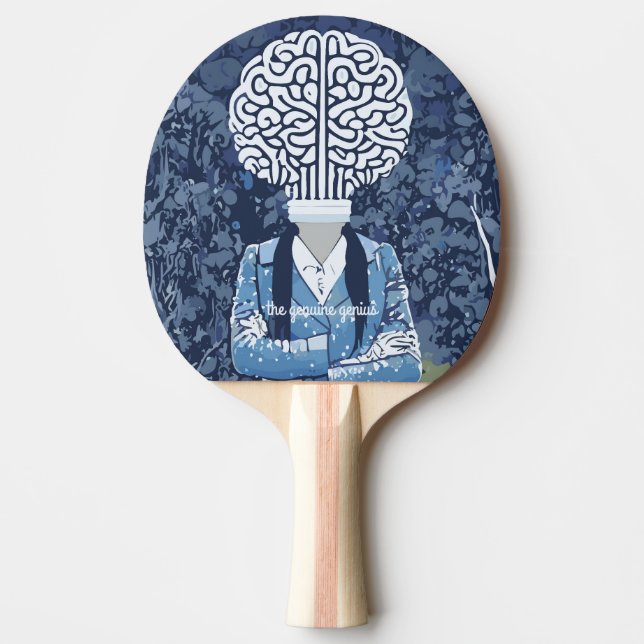 Brainy Person Ping Pong Paddle (Front)