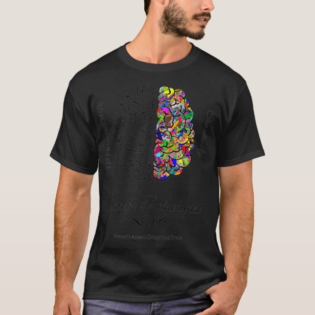 Brainy Speech Pathology Intelligence  Creativity  T-Shirt (Front)