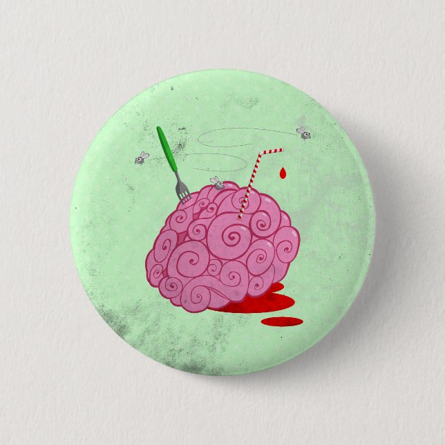 Brainz 6 Cm Round Badge (Front)