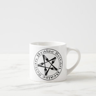 Braise Seitan Vegan Pentagram (dark version) Espresso Cup