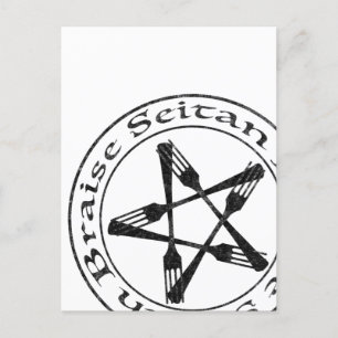Braise Seitan Vegan Pentagram (dark version) Postcard