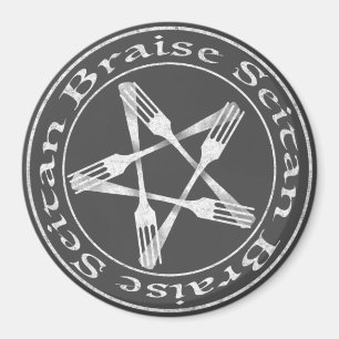 Braise Seitan Vegan Pentagram (light version) Magnet