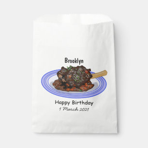 Braised lamb shank cartoon illustration Favour Bag
