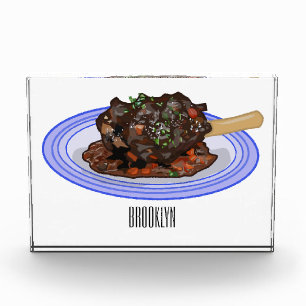  Braised lamb shank cartoon illustration Photo Block