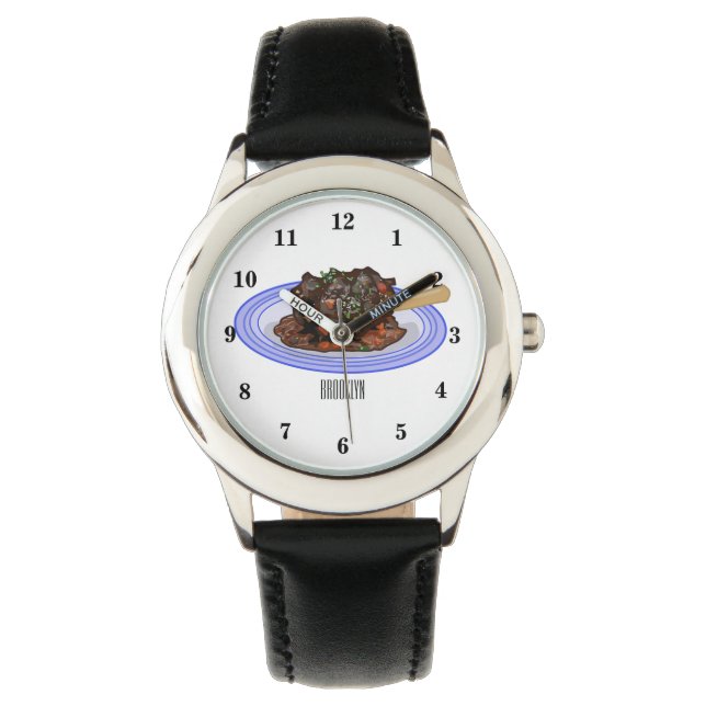  Braised lamb shank cartoon illustration Watch (Front)