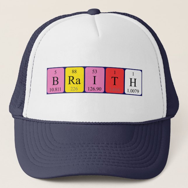 Braith periodic table name hat (Front)
