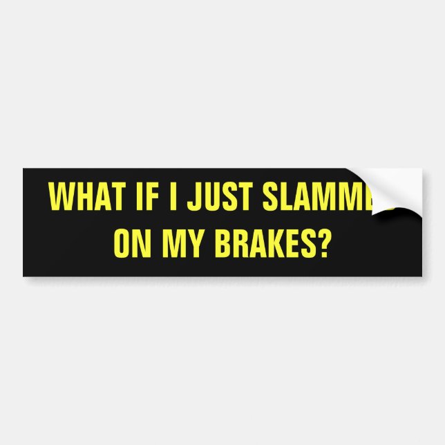 BRAKE, CHECK BUMPER STICKER (Front)