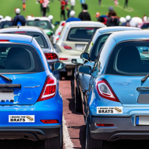 Brake For Brats funny saying Wisconsin brat pride Bumper Sticker