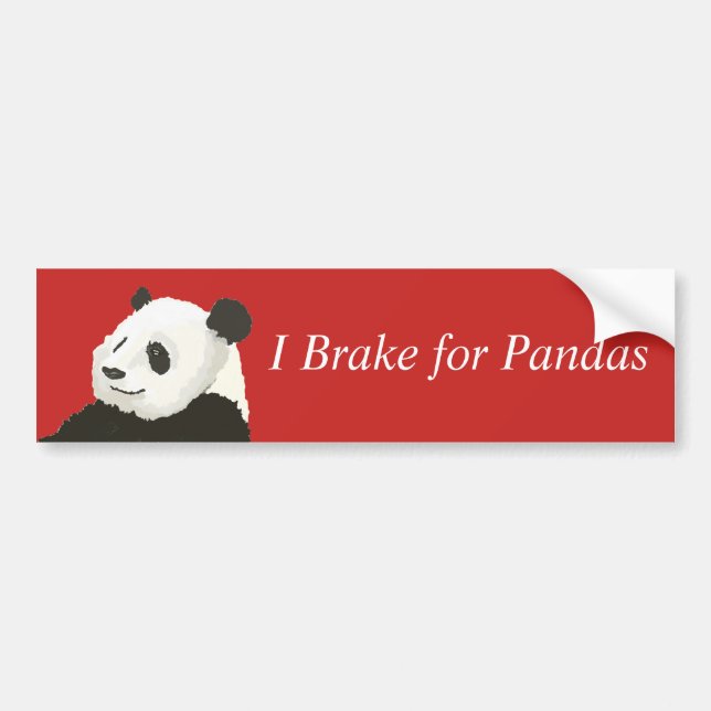 Brake for Pandas Bumper sticker (Front)