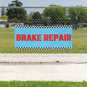 Brake Repair Automotive Shop Large Blue Banner