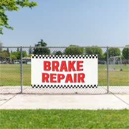 Brake Repair Automotive Shop White Large Banner