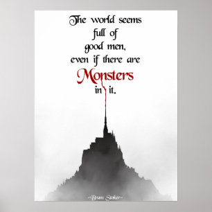 Bram Stoker Quote Minimalist Poster