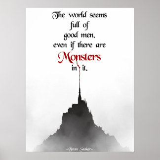 Bram Stoker Quote Minimalist Poster