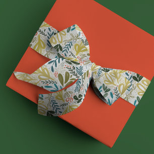 Bramble Festive Botanical Holiday Satin Ribbon