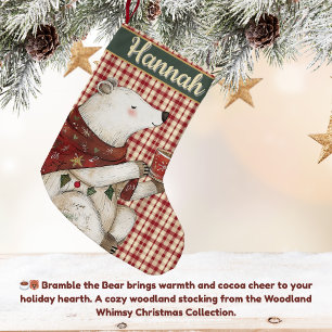 Bramble the Bear Woodland Whimsy Small Christmas Stocking