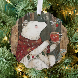 Bramble the Bear   Woodland Whimsy  Tree Decoration Card