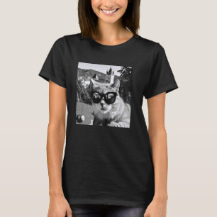Bran Castle Romania Cat With Sunglasses Exploring  T-Shirt