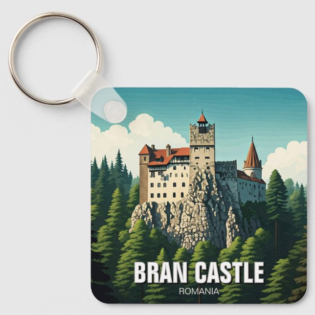 Bran Castle Romania Key Ring (Front)