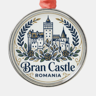 Bran Castle Romania Metal Ornament