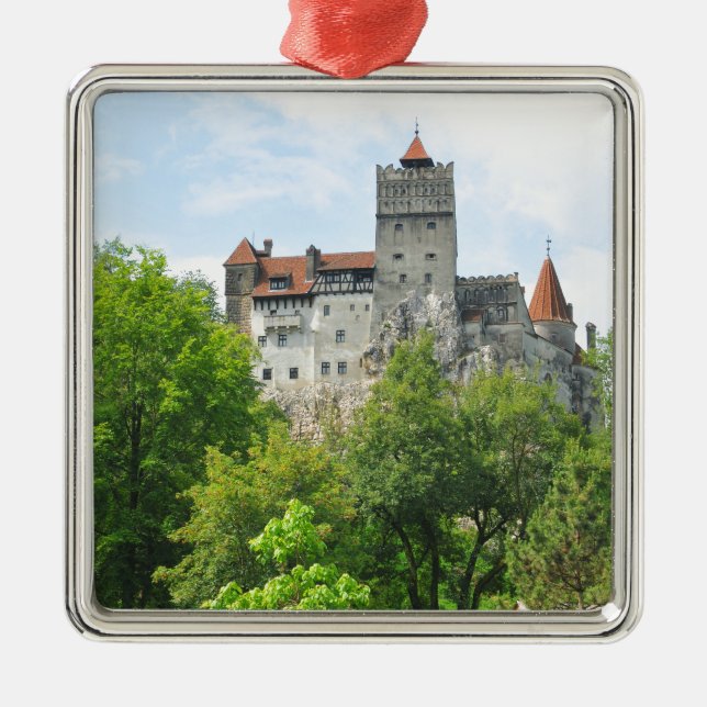 Bran castle, Romania Metal Tree Decoration (Front)
