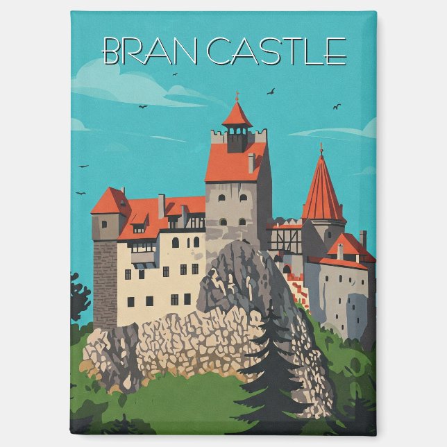 Bran Castle Romania Modern Magnet (Front)
