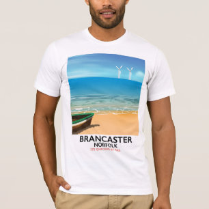 Brancaster Norfolk Railway Beach travel poster T-Shirt