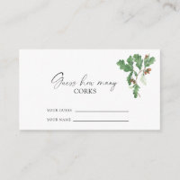 Branch acorns - guess how many corks bridal game