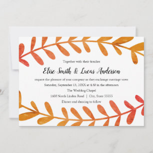 Branch Fall Horizontal - Wedding Invitation