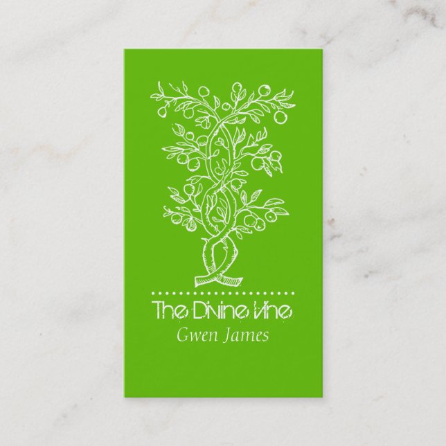 Branch Fruit Tree Landscaper Or Gardener Business Card (Front)