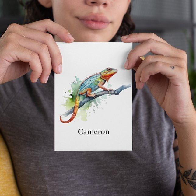 Branch of Colours: Chameleon Art, custom Postcard (Creator Uploaded)