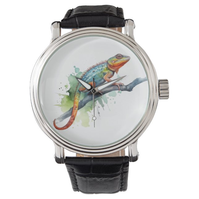 Branch of Colours: Chameleon Art Watch (Front)