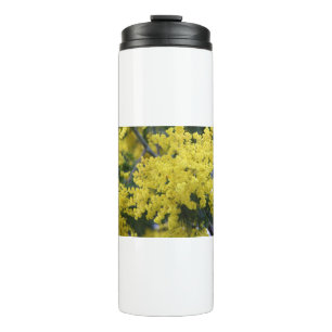 Branch of mimosa thermal tumbler