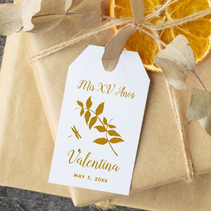 Branch with Delicada Libelula for Quinceañera Rubber Stamp