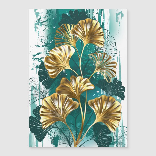 Branch with Golden Leaves Ginko Biloba (Front)